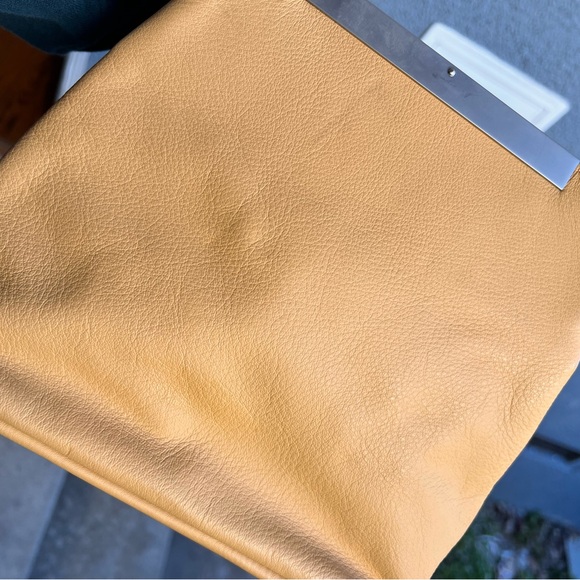 Olbrish Cover B Handmade Leather Triangle Crossbody Camel Bag Made in Germany - Picture 15 of 17